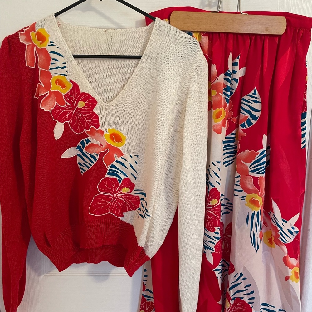 Vintage Sweater and Skirt Set